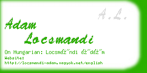 adam locsmandi business card